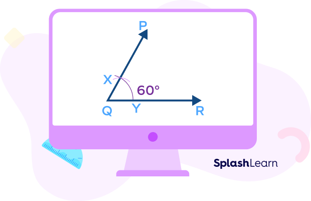 Constructing a 60-degree angle using a compass