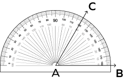 Constructing a 60angle using a protractor