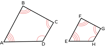 similar quadrilaterals ABCD and EFGH