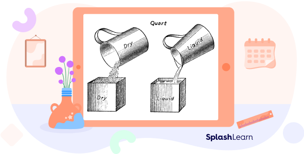 US dry quart and US liquid quart 