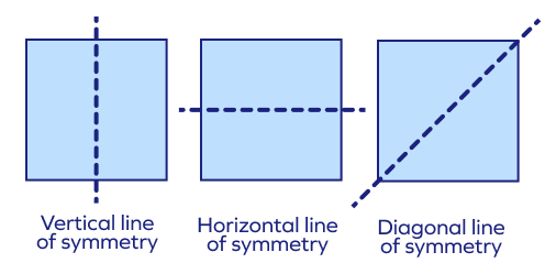 Various lines of symmetry