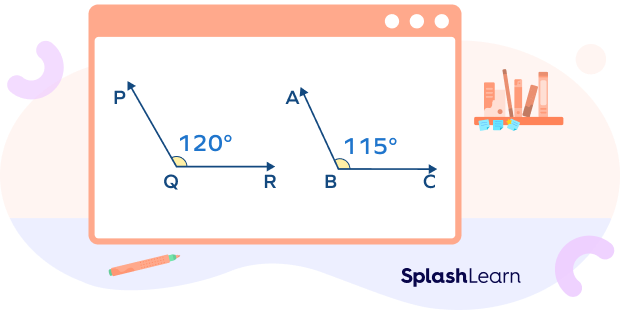 Example of an obtuse angle