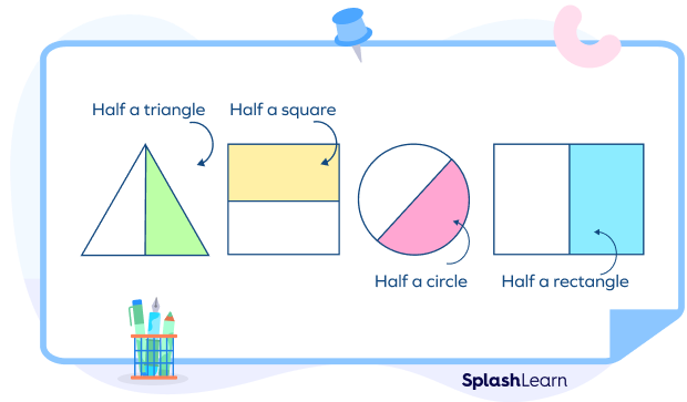 Half of 2D shapes