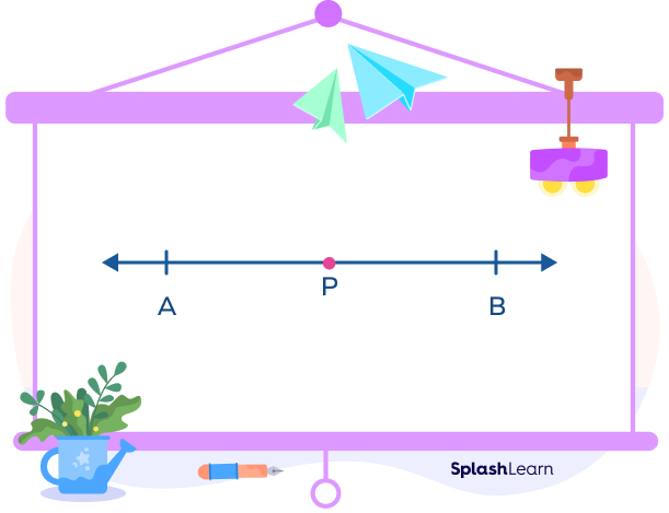 Point as segment bisector