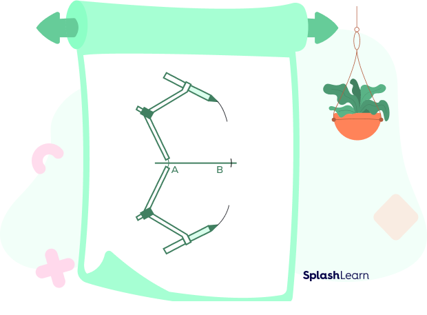 Construction of 45° Angle : Create a 90° angle first