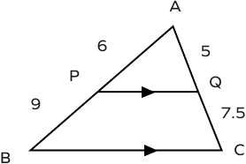 Converse of triangle proportionality theorem example