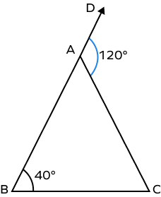 Finding missing angle using exterior angle theorem