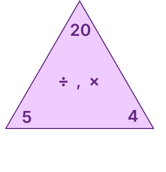 Forming a fact family triangle