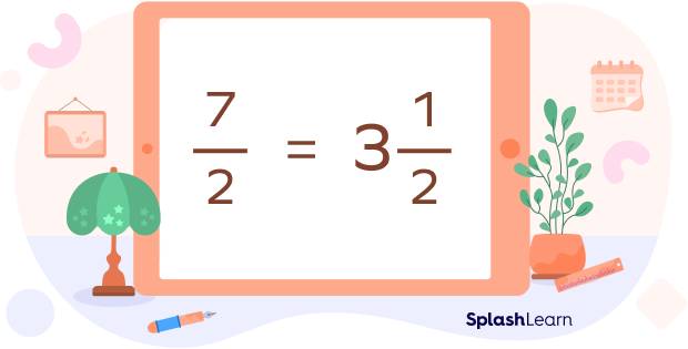 Improper fraction to mixed number