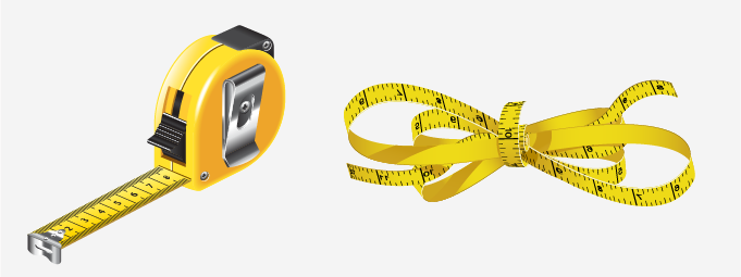 measuring tape is more commonly used to measure longer objects