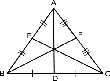 Median of a triangle and centroid example