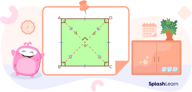 Properties of the diagonals of a square