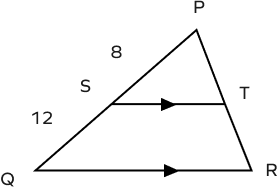 Triangle proportionality theorem example