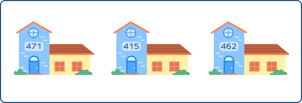 Find house number more than 469.