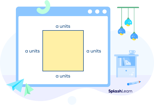 Perimeter of a square with side “a” units