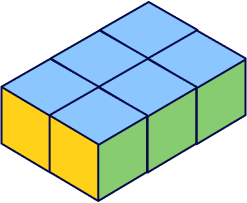 Solid shape composed of unit cubes