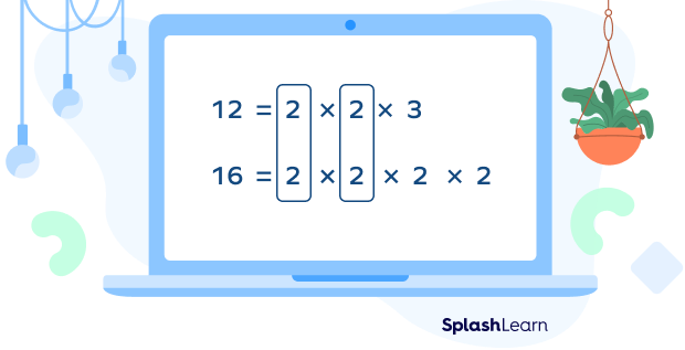 Prime Factorization of 12 and 16