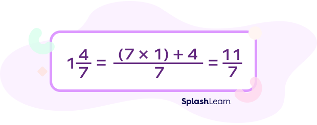 Converting mixed numbers into improper fractions