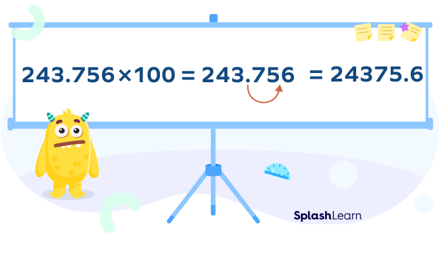 Multiplying a decimal number by 100