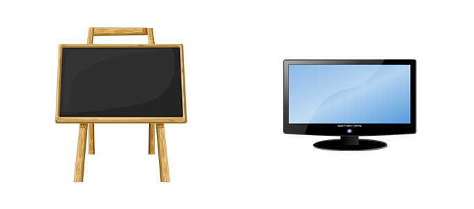 Painting canvas and TV screen - rectangular shapes around us